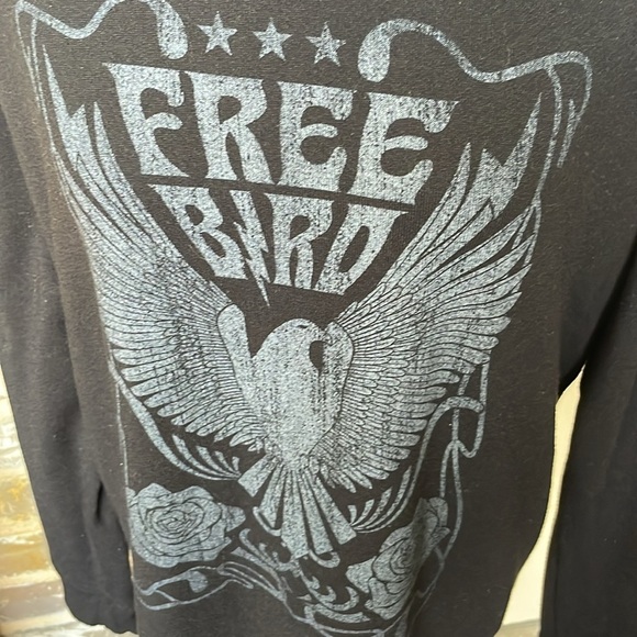 Altar’d State Free Bird Eagle Black Vintage Graphic Oversized Sweatshirt Size L - Picture 4 of 9